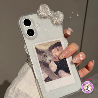 Diamond bow tie Phone Case for IPhone1716 15ProMax 13 15 New 12Pro Soft 14Promax Transparent Glitter Powder SF