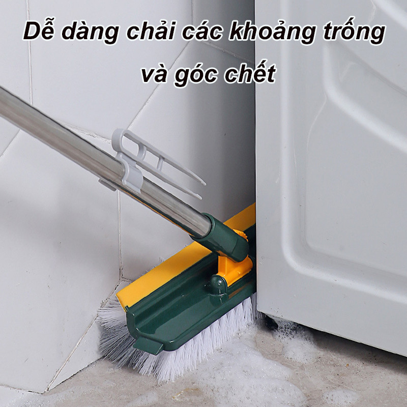 Bàn chà vệ sinh đa năng,Chức năng chà rửa + gạt nước, hiệu quả làm sạch vết bẩn cứng đầu khe hẹp