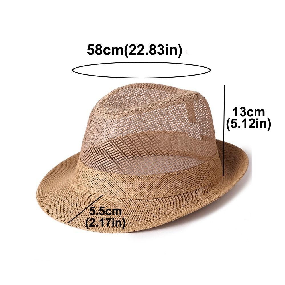 Mũ Fedora FEDAOG thoáng khí và nhanh khô, phù hợp cho cả nam và nữ, thiết kế lưới giống mũ jazz panama.