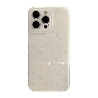 Ốp Lưng TPU iPhone 12 13 14 15 16 Pro Max Appe iPhone Case 16Plus 11 Clear 14 Bao Gồm Tất Cả Chống Rơi Mềm Lấp Lánh Hoa