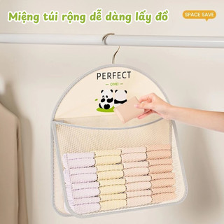 Túi Lưới Đựng Đồ Lót Tất Vớ Treo Tủ Quần Áo ECO, Giỏ Lưới Treo Đồ Cá Nhân 1-2-3 Ngăn Gọn Gàng