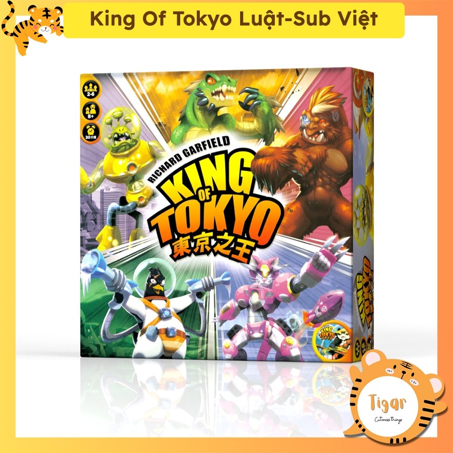 Boardgame King of Tokyo bản Trung có Sub Việt luật Việt Tigarboardgame