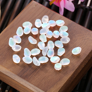 10 Chiếc 1 Bộ Bước Lắc DIY Kẹp Tóc Chất Liệu Kính Màu Mũ Đội Đầu Phụ Kiện Giọt Nước Hạt 6 * 9 Mm Lưỡi Liềm