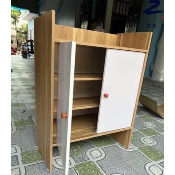 Kệ Giày Gỗ, Tủ Đựng Giày Dép Anhkhoa Chất Liệu MDF Chống Nước hiện đại 80x60x30cm
