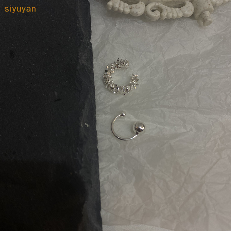 Siyuyan 2 / 3 Thời Trang Không Tai Kẹp Trên Bông Tai Dành Cho Nữ Bé Gái Tối Giản Sụn Tai Còng Giả Sụn Bông Tai Trang Sức VN