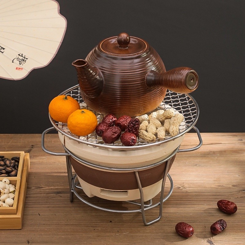 Bếp Nấu Trà Bằng Gốm Sứ Đức Hoá, Trà Sữa Nướng Vân Nam