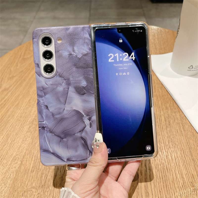 Ốp lưng họa tiết Rococo mỏng Samsung Galaxy Z Fold 5 Z Fold 4 Z Fold 3 Vỏ cứng siêu mỏng