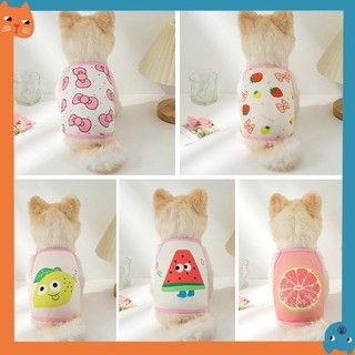 Quần Áo Thú Cưng Mùa Hè Chống Nắng Áo Vest Thoáng Khí Thoáng Khí Áo Vest Chó Con In Hình Dễ Thương Áo Thun Cho Chó Con