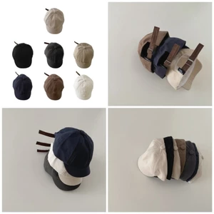 Mũ bóng chày XGB Cotton Mũ màu trơn Mũ thiết thực dễ thương cho trẻ mới biết đi