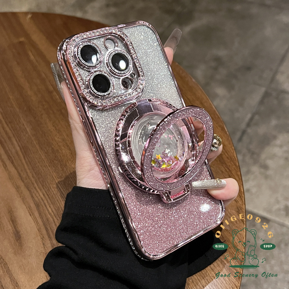 Quicksand lấp lánh khung mạ kim cương Vỏ điện thoại iphone15 Pro MAX 14 13 12 11 XR XS MAX cho vỏ iPhone Vỏ mềm silicon TPU Bảo hiểm toàn diện có nắp camera chống sốc