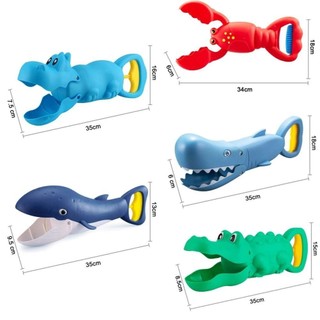 LILYES Cát Grabber Đồ Chơi, Tôm Hùm Móng Vuốt, Cá Mập, Cá Sấu Kẹp Xẻng Cát Giáo Dục, Động Vật Nhiều Màu Sắc Đi Biển