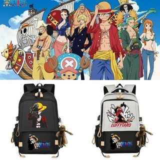 Ba Lô One Piece Luffy Cho Học Sinh Dung Tích Lớn Chống Thấm Nước Nhẹ In Hình Hoạt Hình Đa Năng Schoolbag