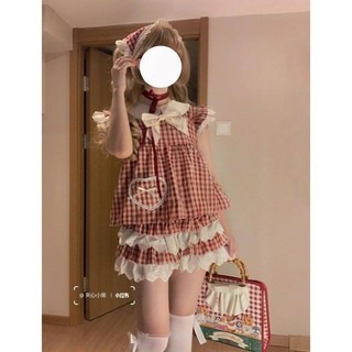 Cô Gái Dễ Thương Retro Bay Tay Ren Khâu Phù Hợp Với Kẻ Cổ Búp Bê Pettiskirt Gothic CLZH