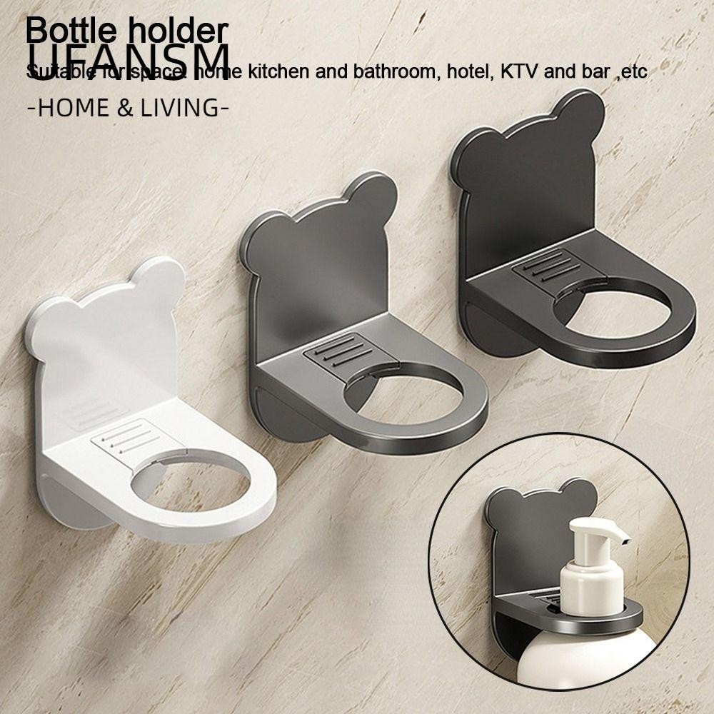 UFANSM Giá đỡ chai xà phòng Kẹp bền Móc treo tường Xà phòng lỏng Giá đỡ dầu gội