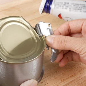 Dụng cụ mở nắp lon cầm tay gấp thép không gỉ, cắt an toàn cho bia/đồ uống, dụng cụ nhà bếp