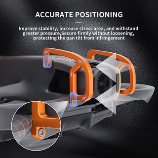 Dành cho cản hợp kim nhôm DJI AVATA2, ống kính nghiêng chảo, thanh bảo vệ máy xuyên thấu chống va chạm và chống va chạm