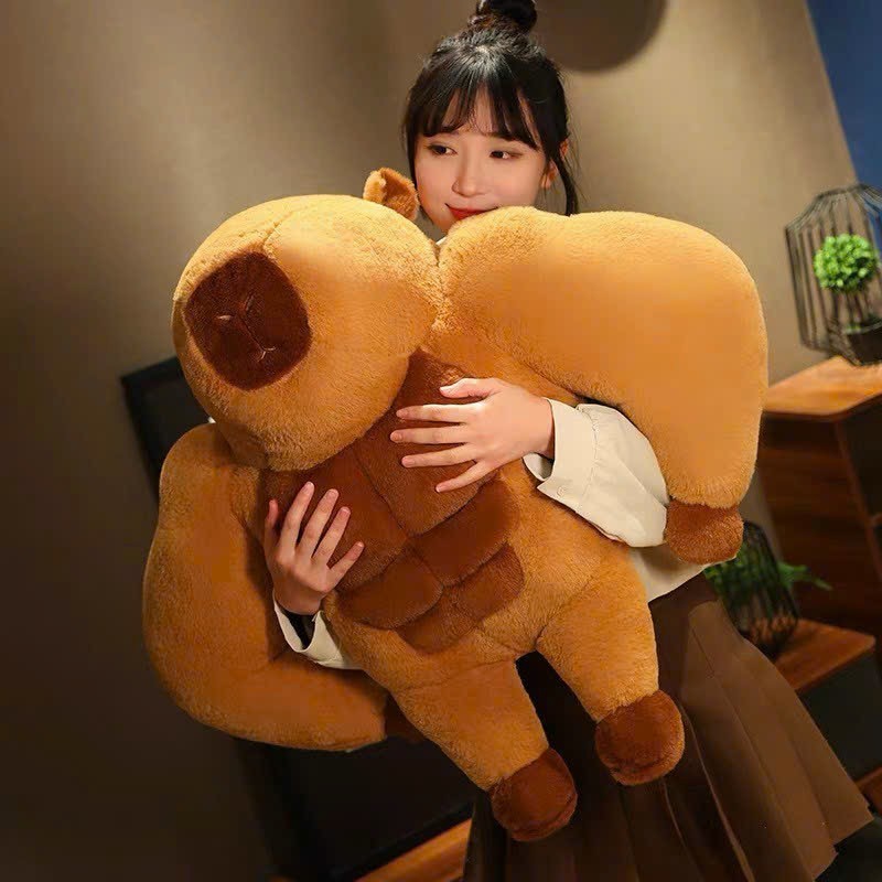 Gấu Bông Capybara Cơ Bắp 6 Múi, Capybara 6 Mũi Cao To ngỗ nghĩnh,Sản phẩm Cao Cấp Babisu
