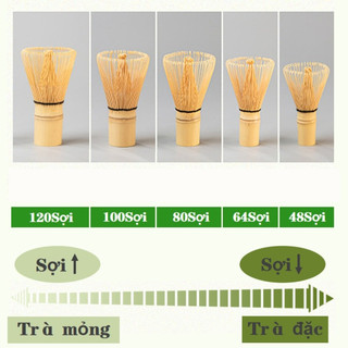 Bộ Chổi Chasen Đánh Matcha Tre, Phới Pha Matcha, Chổi Chasen Đánh Matcha Cao Cấp, Cây Khuấy Trà Xanh