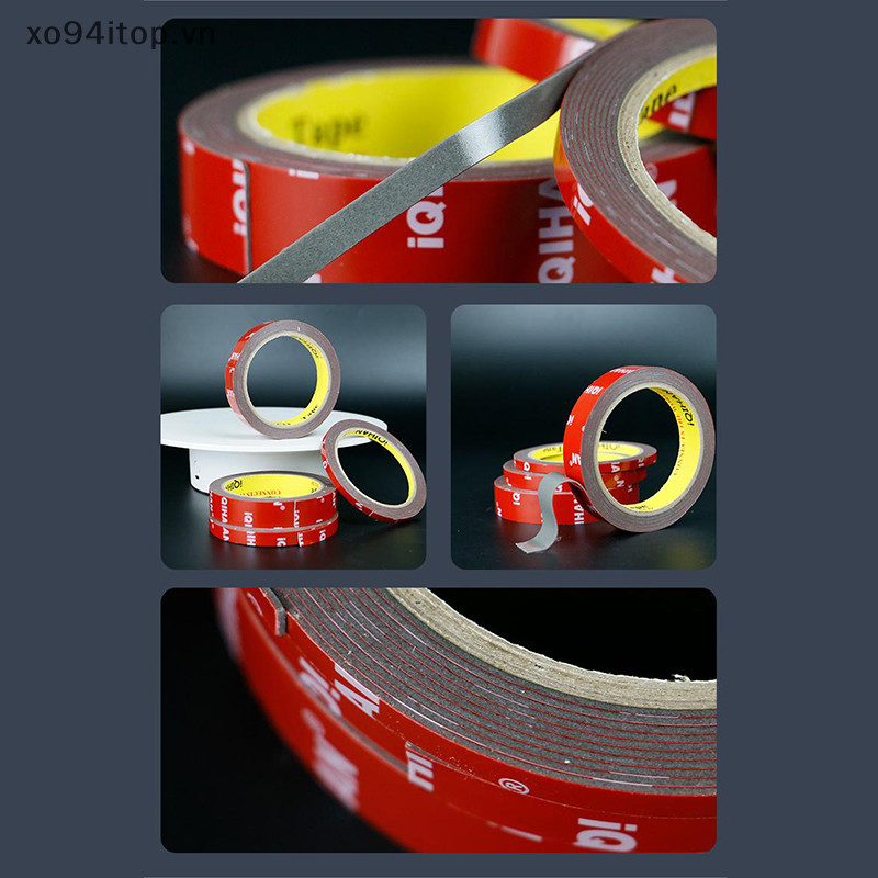 Xoitop 3 Mét Băng Hai Mặt Mạnh Mẽ Vĩnh Viễn Acrylic Bọt Dính Băng Miếng Dán Cho Ô Tô Nhà Trong Nhà Nhiệt Độ Cao VN