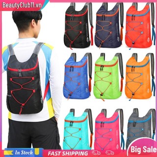 Ba lô di động có thể gập lại 10L Ba lô du lịch ngoài trời chống nước siêu nhẹ