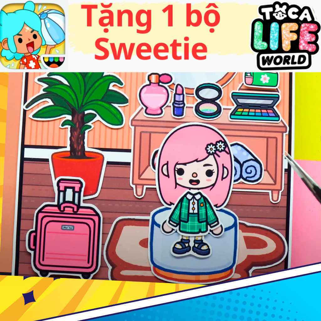 ĐỒ CHƠI NGÔI NHÀ BÚP BÊ GIẤY CẮT THỦ CÔNG DIY - TOCA LIFE WORLD -  MẪU TA041