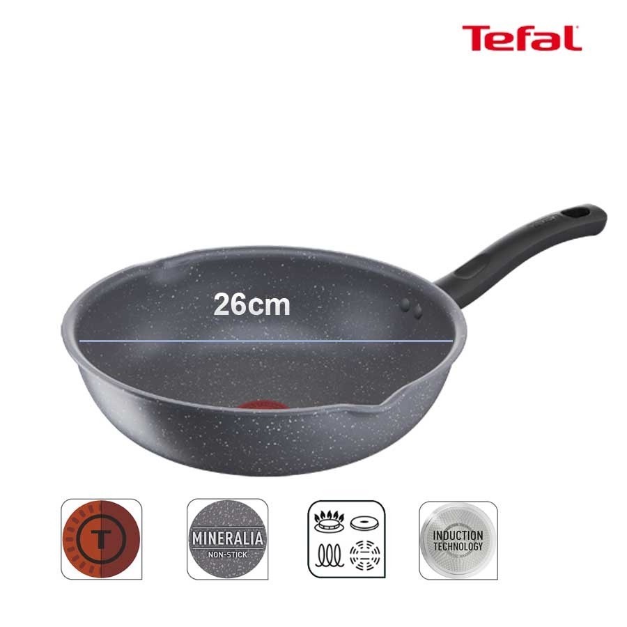 Chảo chiên sâu lòng Tefal Cook Healthy - Dùng cho mọi loại bếp - Bảo hành chính hãng 24 tháng