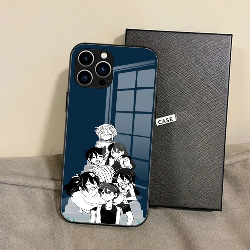 Ốp Điện Thoại BK-1 Anime Omori Cho iPhone 17,15 Pro Max14 Pro 12 11 13 Mini X XR XS 8 7 Plus SE Ốp Lưng Kính Cường Lực 0728