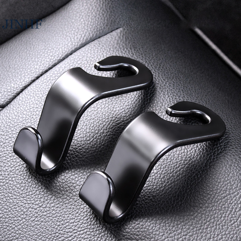 Jinhf 2 Cái / túi al Móc Ghế Sau Ô Tô Móc Ẩn Sáng Tạo Ghế Sau Ô Tô Mạnh Chịu Lực Móc Đơn Giản HOT