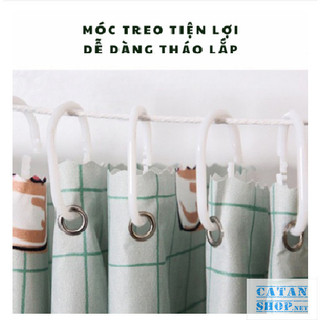 Rèm Chống Thấm Nước, Rèm Phòng Tắm Kèm Móc Treo GD150-RemNT