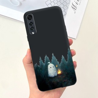 Dành Cho LG Nhung Vỏ LMG910EMW Mềm Màu Đen Silicon Vỏ Điện Thoại Hoạt Hình Dễ Thương Chống Sốc Dành Cho LG Velvet 5G LM-G900N Cản Trước