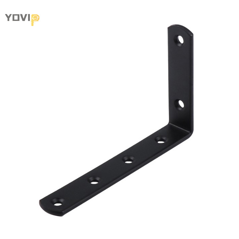 Yovip 1 Chiếc Thép Dày Cuộn Lạnh ed Đen 90 Độ Hình Chữ L Kệ VN