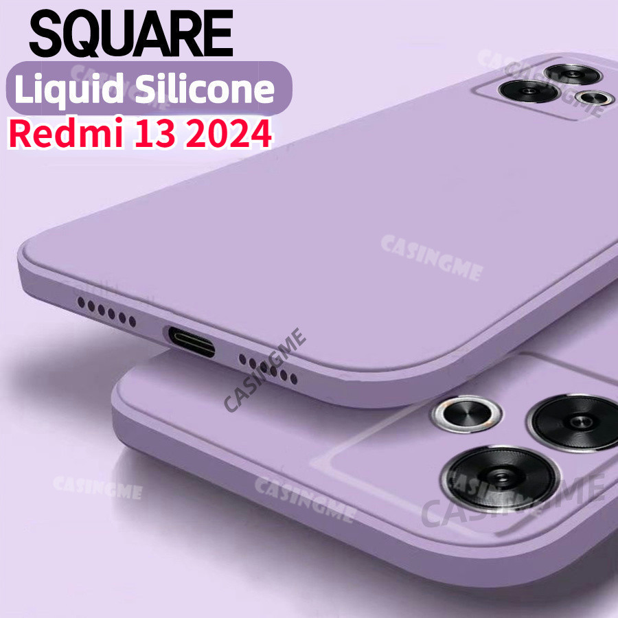 Redmi 13 2024 Vỏ Lỏng Vuông Cho Redmi 13 4G Redmi13 13Redmi 4G 5G 2024 Vỏ Điện Thoại Silicon Vuông Vỏ Mềm Chống Sốc