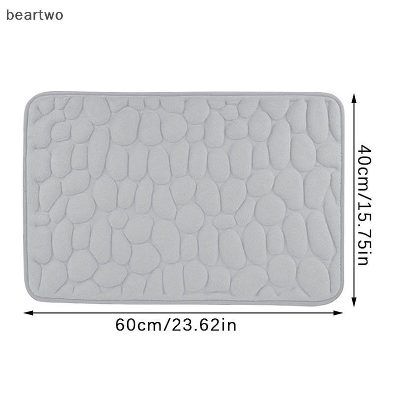 < Beartwo > Thảm cửa dập nổi bằng đá cuội tại nhà Phòng tắm Thảm lót chân thấm gió đơn giản Phòng tắm Thảm chống trượt Thảm trải sàn đẹp