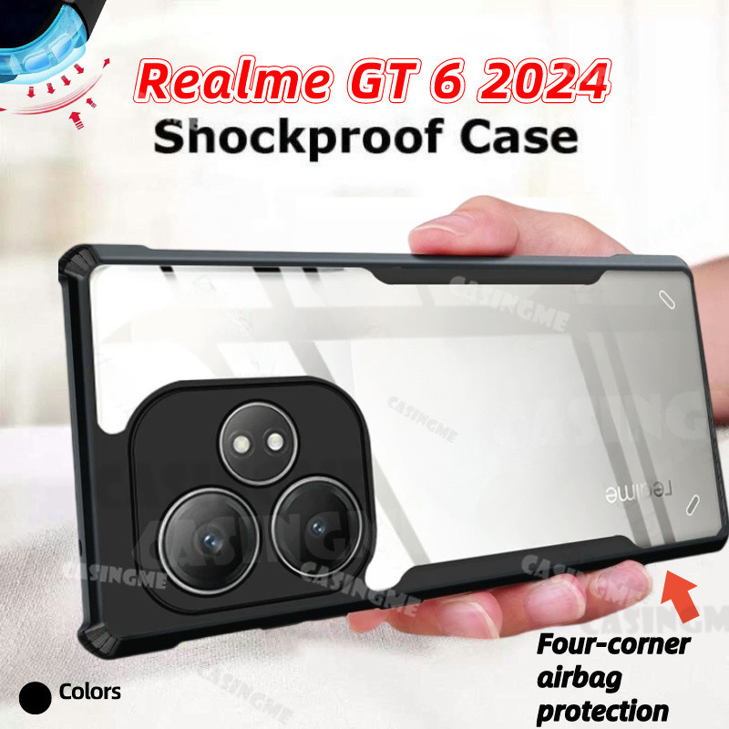 Realme GT6 2024 Túi Khí Trong Suốt Cho Realme GT Neo 6 6GT GT6 RealmeGT6 Neo6 SE 6T 4G 5G 2024 Ốp lưng Silicon Trong Suốt Acrylic Chống Sốc Ốp Lưng TPU Mềm