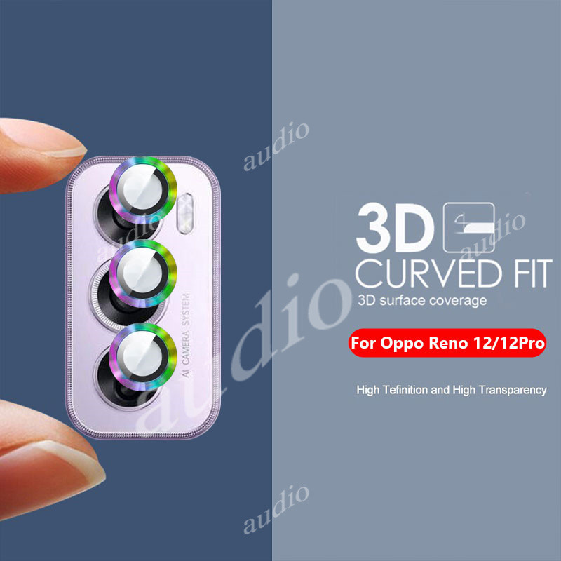 OPPO Reno16 Pro 5G Kim Loại Bảo Vệ Ống Kính Máy Ảnh Kính Cường Lực Cho Oppo Reno 12 Pro 12Pro 5G Siêu Mỏng Trong Suốt Vòng Kim Loại Ống Kính Máy Ảnh Kính Cường Lực Bảo Vệ Cho Oppo Reno12 Pro 5G