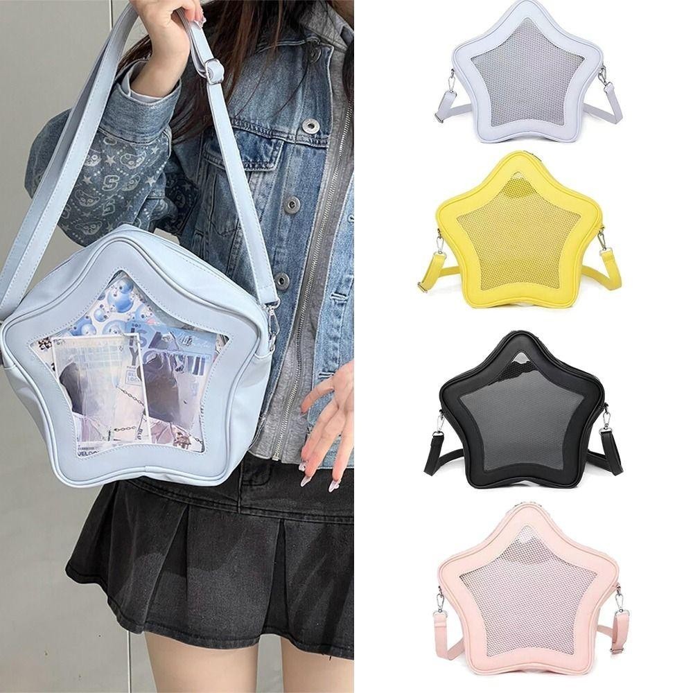 Túi Ita OLVIDO Star, Ba lô Kawaii dung tích lớn, Túi đi học hình ngôi sao cho bé gái Y2K
