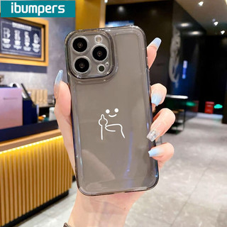 ibumpers Ốp lưng iphone cute couple hoạt hình họa tiết trong suốt Ốp điện thoại TPU silicone mềm chống sốc cho Iphone 15 14 12 13 11 Pro Max IP 7 8 Plus Iphon X XS XR Xs Max