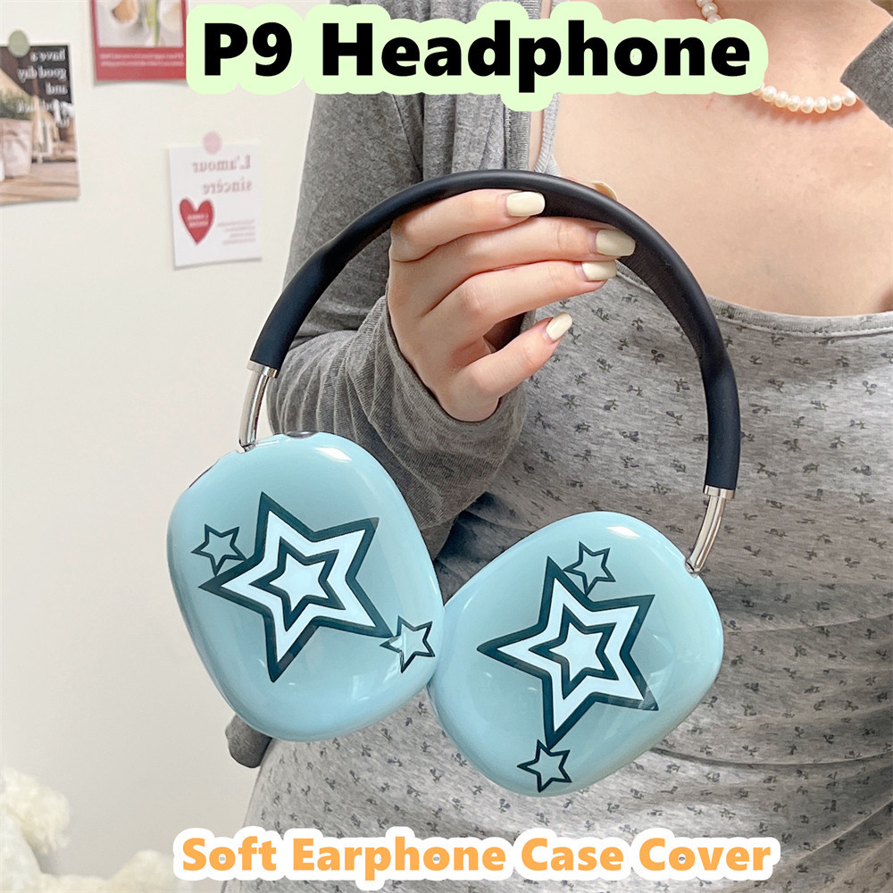 [Ngôi sao tương lai] Dành cho vỏ tai nghe P9 Dopamine Pentagram TPU Vỏ tai nghe silicon mềm NO.4