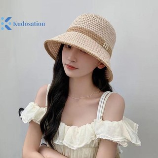 Kudosation 1 Mới Ngoài Trời Chống Tia UV Mũ Chống Nắng Mùa Hè Nữ Xô Có Thể Gập Lại Lưu Vực Rỗng Khâu Panama Nón Ngư Dân