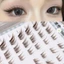 FAVORITEGOODS 60 Cái Lông Mi Giả, Cụm Lông Mi Không Keo Dán Tự Dính, Wispy Manga Màu Nâu Mềm Mắt Mèo DIY Lash Extensions dành cho Nữ