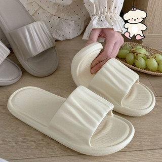 Xixitiao Dép Lê Mùa Hè Cho Nữ Màu Trơn Đơn Giản Thích Hợp Mang Ở Nhà Đế Mềm Eva