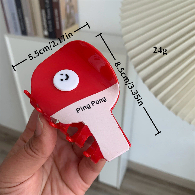 [Yunyuan] Vợt Bóng Bàn Lấy Kẹp Cá Mập Kẹp Tóc Phong Cách Thể Thao Phụ Kiện Tóc Mũ Đội Đầu Kẹp Thẻ Tóc Dễ Thương