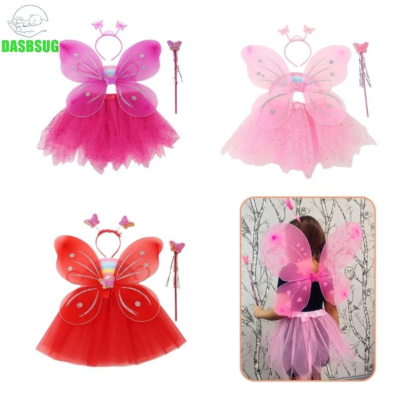 Cánh bướm DASSBSUG với Váy Tutu que cổ tích Cánh thiên thần Cánh cổ tích cho Halloween