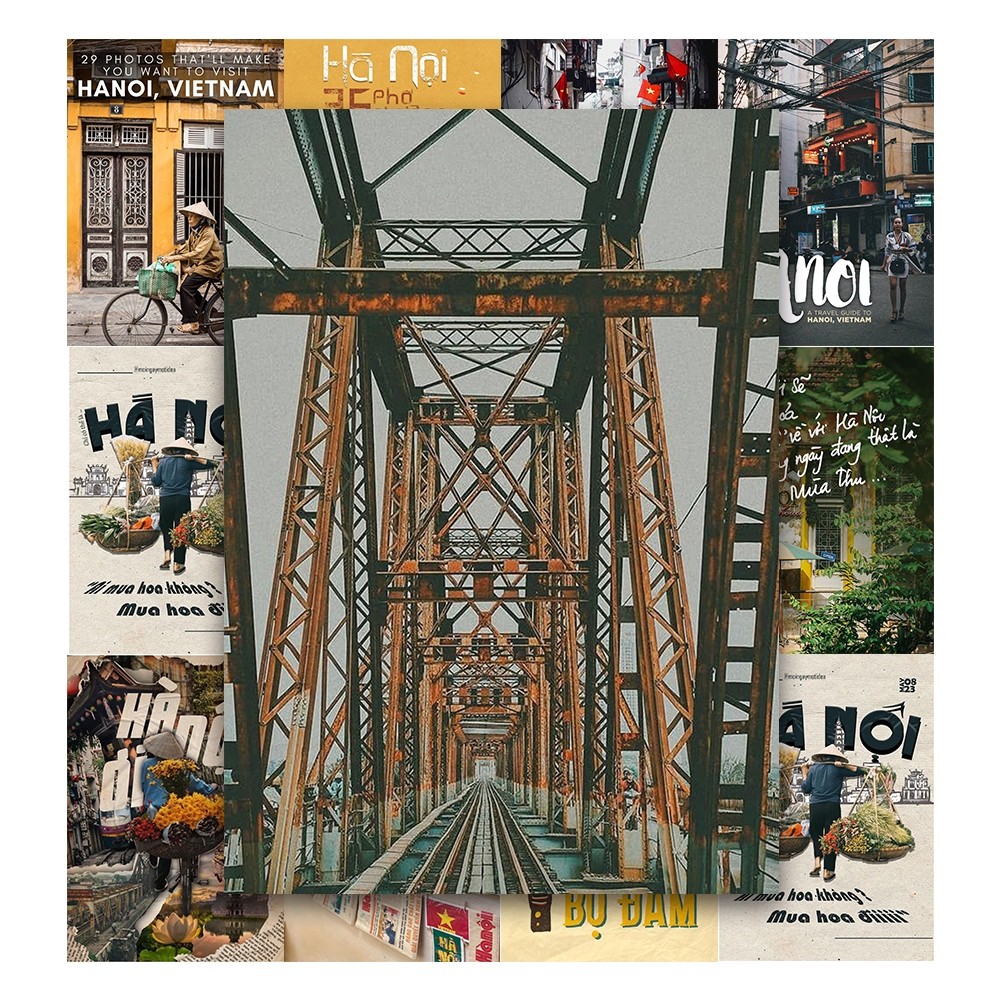 [Giấy] A5 In Màu - Set 50 Tờ Poster Giấy Dán Tường - HÌNH POSTER HÀ NỘI - Decor Trang Trí Nhà | MS: 111562