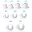 NOTE1 2 Cái Giá đỡ thanh tủ quần áo, Mặt bích đa năng đa năng, Dễ dàng lắp đặt bằng vít Tủ quần áo chắc chắn Giá đỡ tủ quần áo