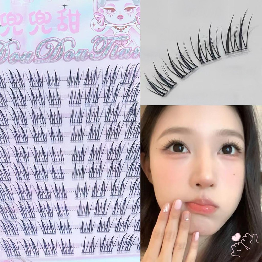 IOIIK 3/10 hàng-- Lông mi giả hình cáo chia đoạn, mắt cáo thanh mảnh mặt ngọc – kiểu tự nhiên kéo dài đuôi mắt, phong cách mắt cáo xéo bay