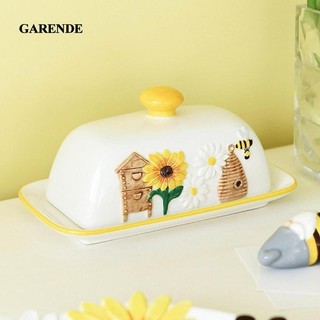 Garende Gốm Bơ Hộp Đựng Đồ Dùng Nhà Bếp Đĩa Bơ Khay Bơ Phục Vụ Món Ăn Cho Mặt Bàn Khách Sạn Tủ Lạnh Thanh