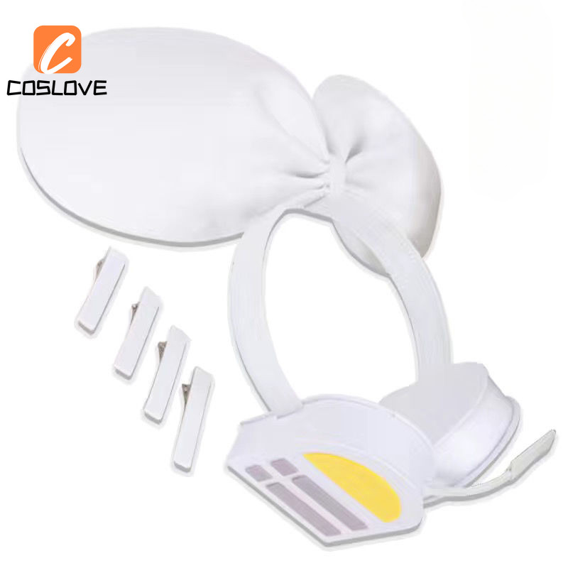 Vocaloid Kagamine Rin Ren Cosplay Mũ Phù Hợp Với Cos Trang Trí Đạo Cụ Tai Nghe Trắng Phụ Kiện Tóc Mũ