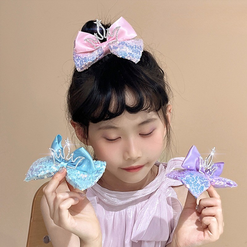 Kẹp Tóc Mới Thời Trang Nơ Vương Miện Kẹp Tóc Phụ Kiện Thời Trang
