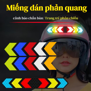 Miếng dán phản quang mũi tên Miếng Dán Phản Quang Cảnh Báo An Toàn Tự Dính Dành Cho Xe Hơi Xe Tải Xe MáyNhãn Dán Dạ Qua